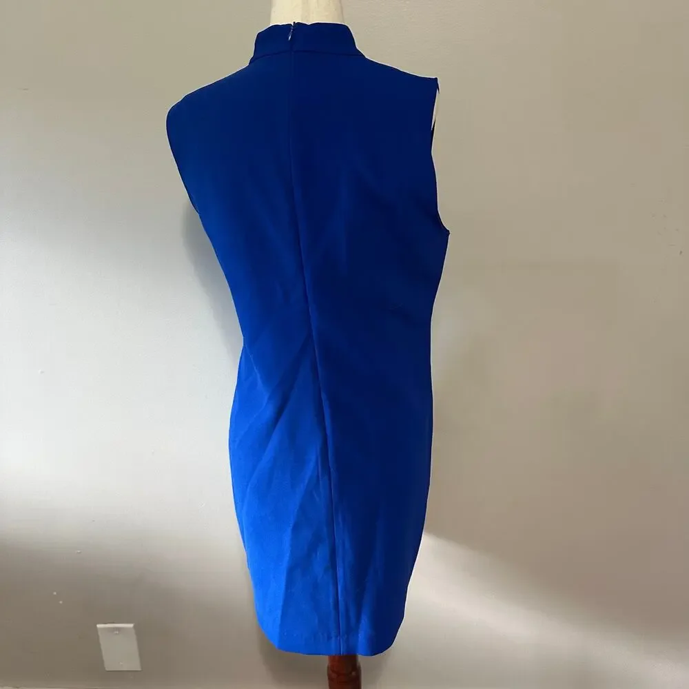 ZARA Women's ZW Collection Sleeveless Short Dress Size M In Bluish - Picture 2 of 14